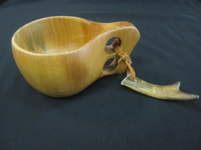 Finnish Sámi People Coffee Cup with Stirrer: "Kuksa"