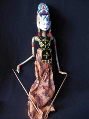 Indonesian Hindu Religious Theater Puppet: "Wayang Golek"
