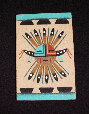 US Navajo Nation Animism Ritual Art: "Tsohanoai" Sand Painting