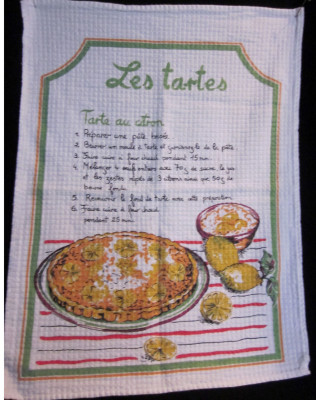French Tea Towel: "Les Tartes"