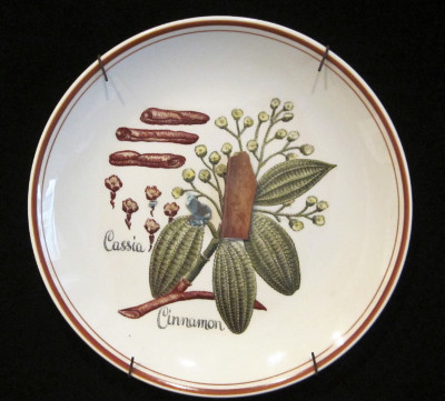 French Decorative Plate: "Cinnamon, Cassia"
