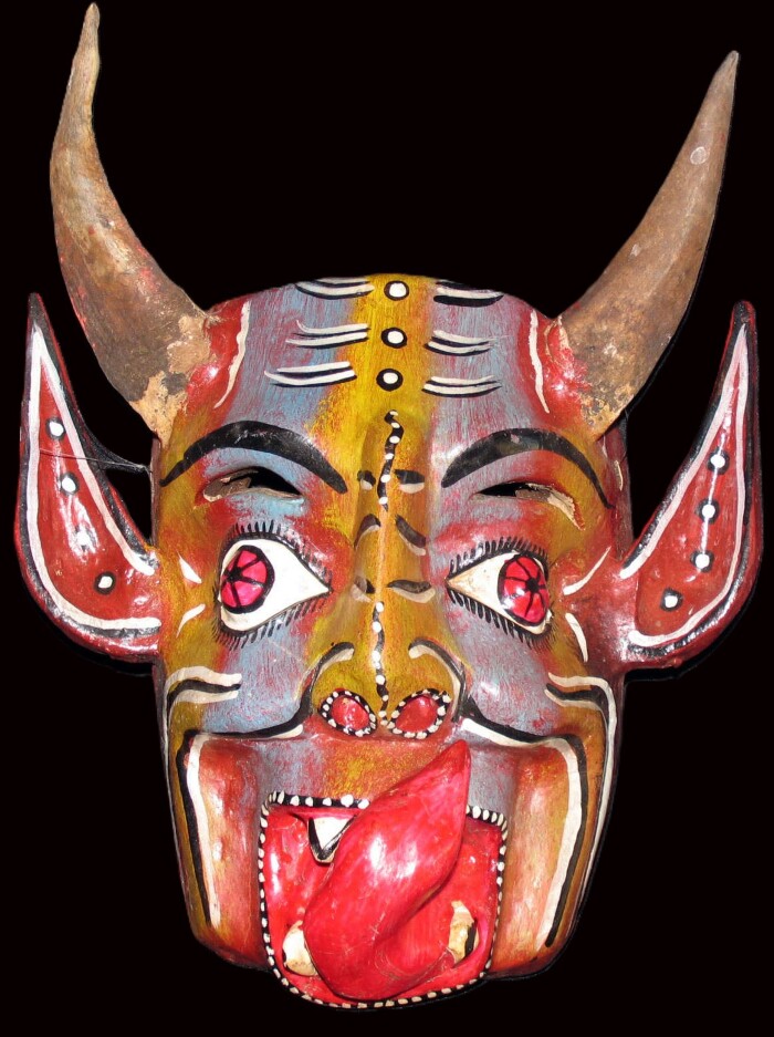 Mexican "Pastorela" Nativity Festival Devil Mask - "El Diablo"