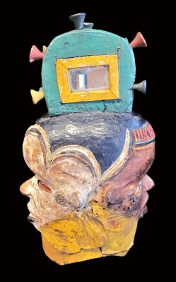 Nigerian Ekoi People Headdress: "Ekpo" Mask