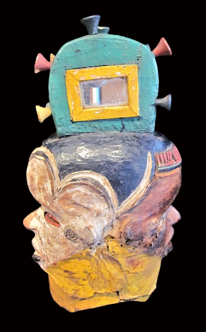 Nigerian Ekoi People Headdress: "Ekpo" Mask